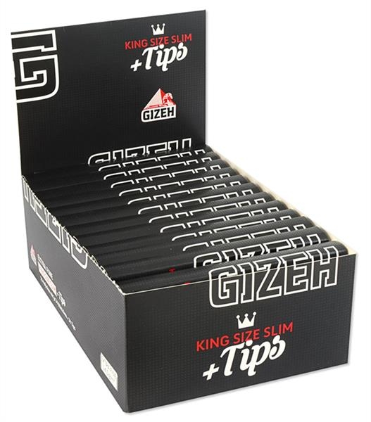 Gizeh Extra Fine (Black) King Size Slim Papier + Tips